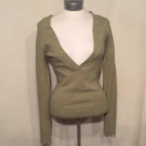 Deep V Sparkle Sweater